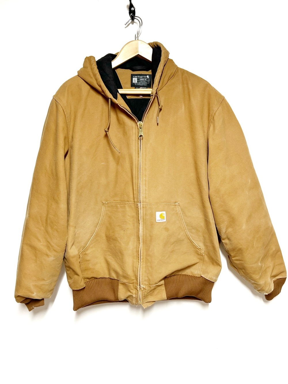 Vintage 90s brown Carhart J140 Duck Canvas Made in the USA Sz Mens L Tall
